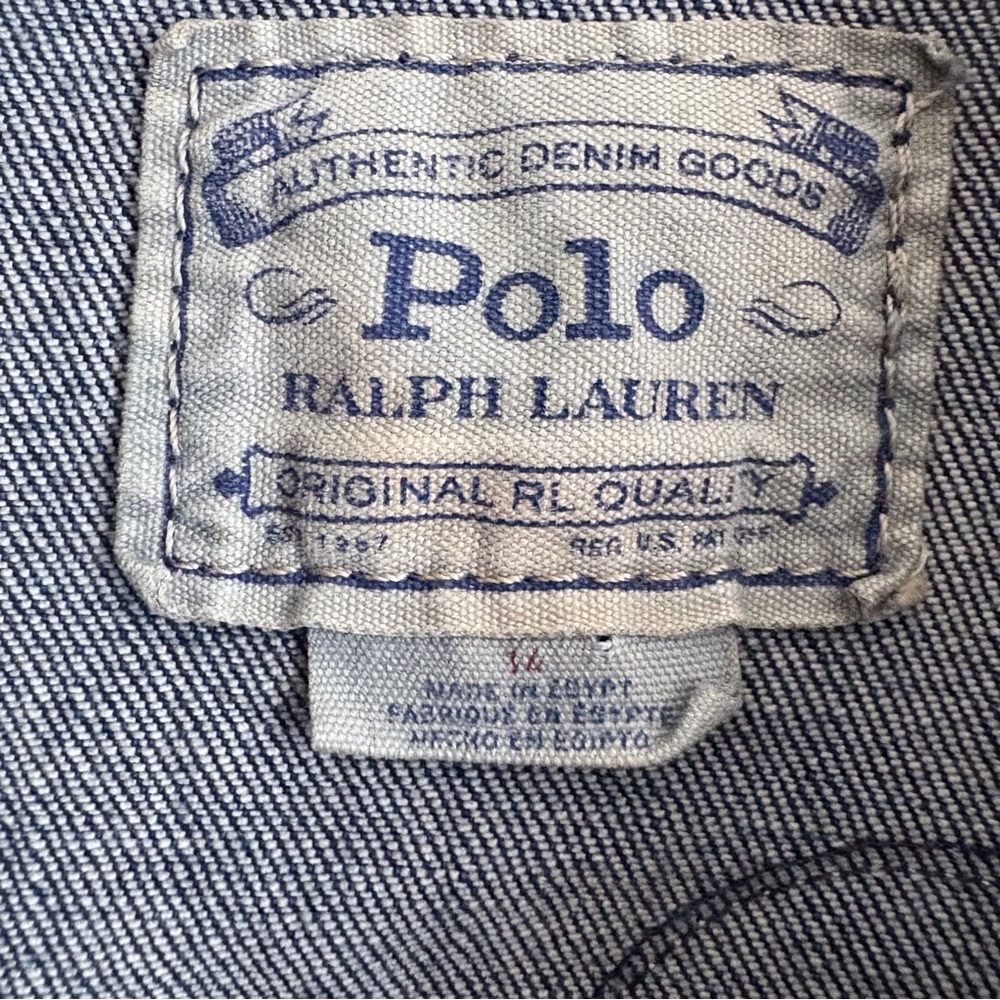 Polo by Ralph Lauren Blue Denim Jacket with Pink Detail - Picture 5 of 16